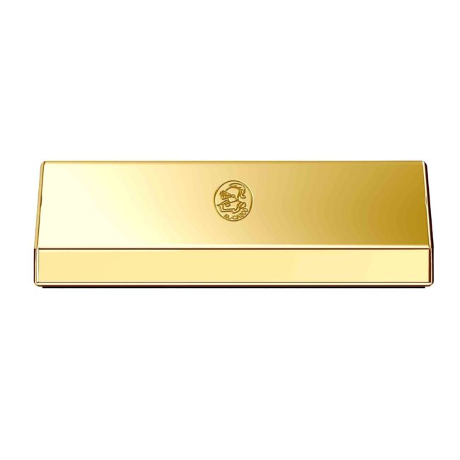 gold desk card holder