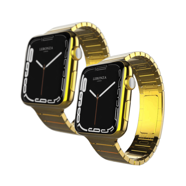24k gold Apple watch series 8 and 8 ultra with elite strap