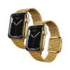 24k gold apple watch series 8 and 8 ultra with gold python strap