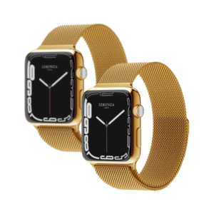 24k gold apple watch series 8 and 8 ultra with milanese strap