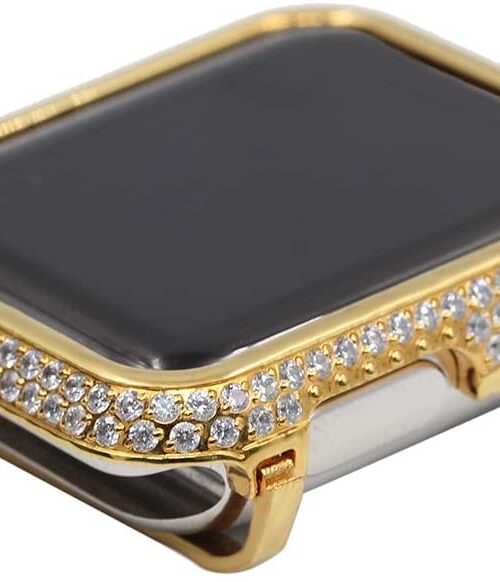 24K Gold Apple watch case with diamonds