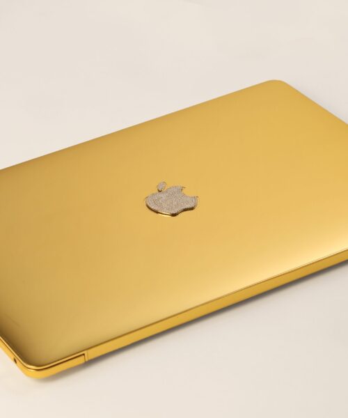 Customized Gold Macbook Pro with Diamond Logo | Most expensive macbook pro