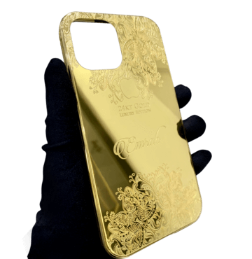 24K GOLD IPHONE 13 PRO MAX ORNAMENT CASING