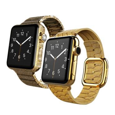 24K Gold Apple Watch with Elite Strap and Diamond Brilliance Strap