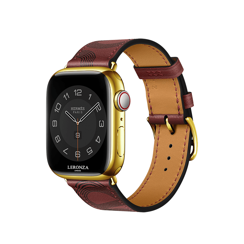 New Luxury 24K Gold Apple Watch Hermès Series 7 with Rouge H 