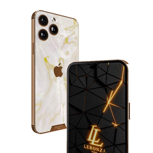 Luxury Rose Gold Mother of Pearl iPhone 14 Pro