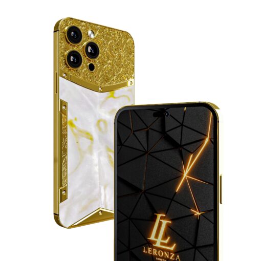 Luxury 24k Gold Mother of Pearl iPhone 14 Pro