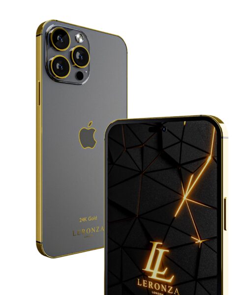 Luxury 24k gold Graphite iPhone 14 Pro
