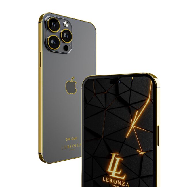 Luxury 24k gold Graphite iPhone 14 Pro
