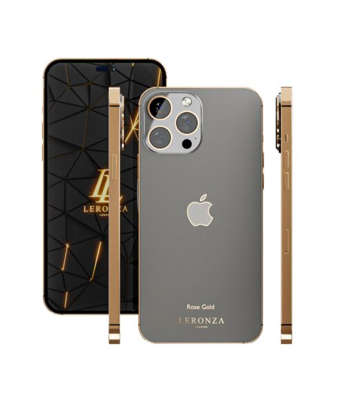 Luxury rose gold Graphite iPhone 14 Pro