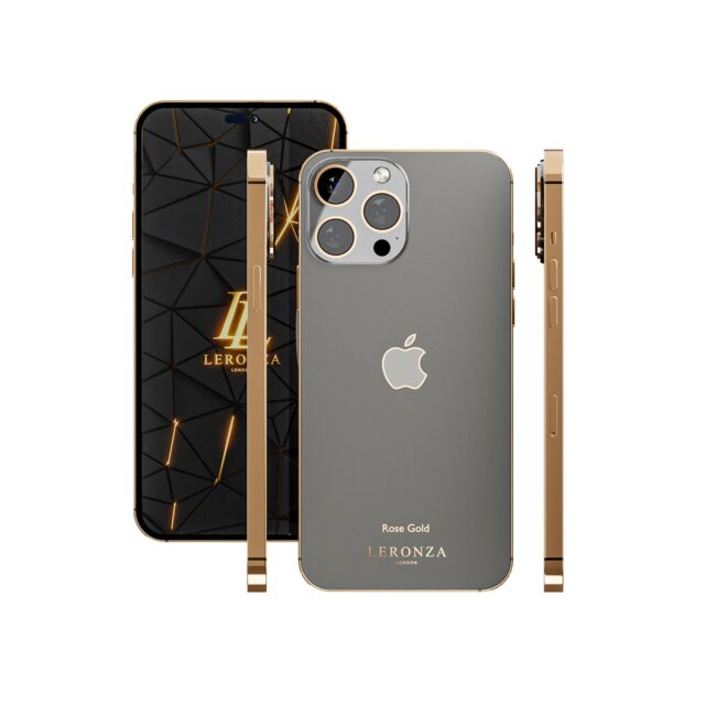 Luxury rose gold Graphite iPhone 14 Pro