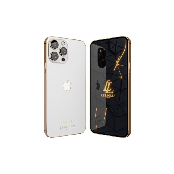 Luxury rose Gold White iPhone 14 Pro