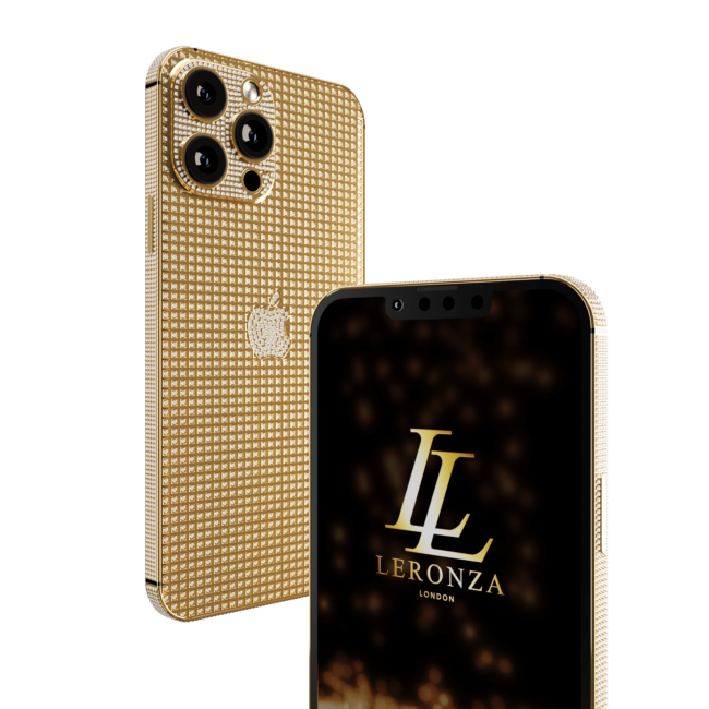 Leronza 24K Gold iPhone 13 Pro Full Crystals Limited Edition