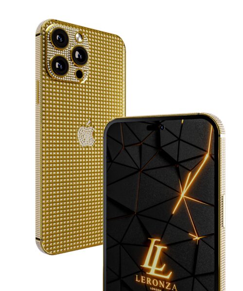 Luxury 24k Gold Diamond iPhone 14 Pro