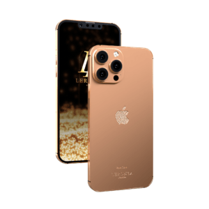 Leronza Rose Gold iPhone 13 Pro Max with Crystal Logo