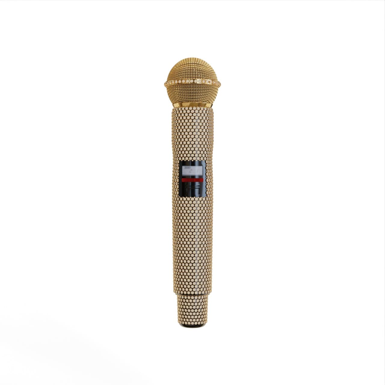24K Gold Plated Wireless Microphone Crystal Brilliance - Leronza