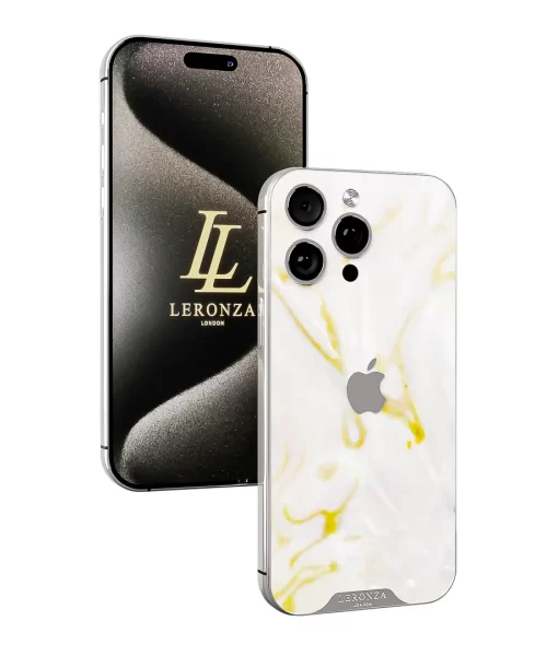 Leronza Platinum iPhone 15 Pro Full Mother of Pearl