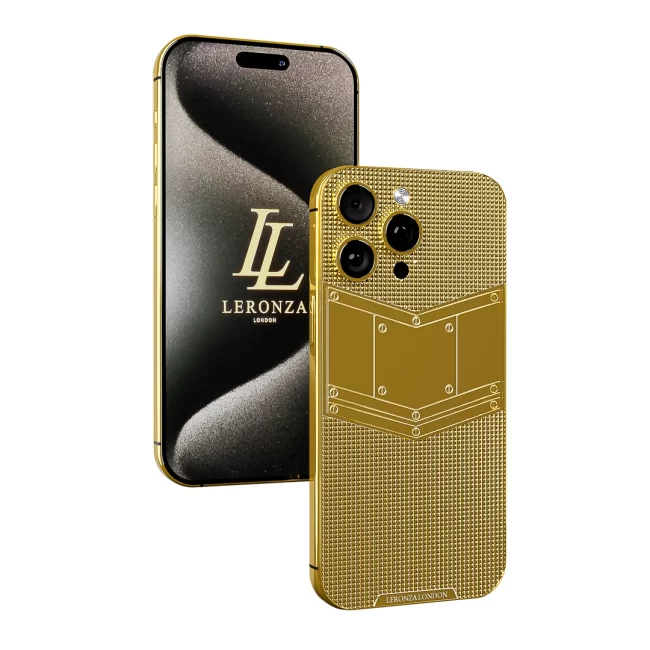 Leronza 24k Gold iPhone 15 Pro Pyramid edition