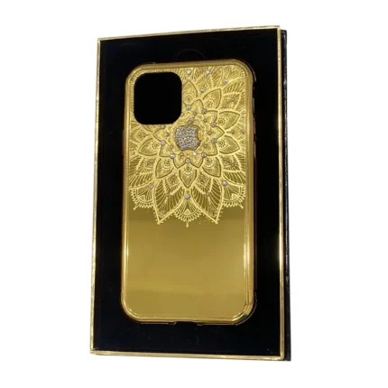 Leronza Luxury 24K Gold Apple 16 Pro Max iPhone Casing Gold Flower