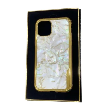 Leronza Luxury 24K Gold Apple 16 Pro Max iPhone Casing Pearl