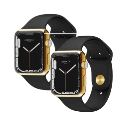 Leronza’s Custom made 24 Kt. Gold Apple Watch Series 10 with sports band