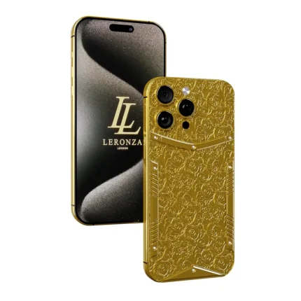 Luxury Gold iPhone 15 Pro Max Floral