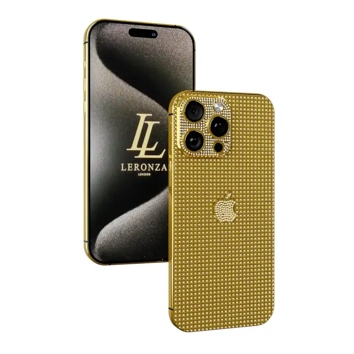 Gold iPhone 15 Pro Max Full Diamond