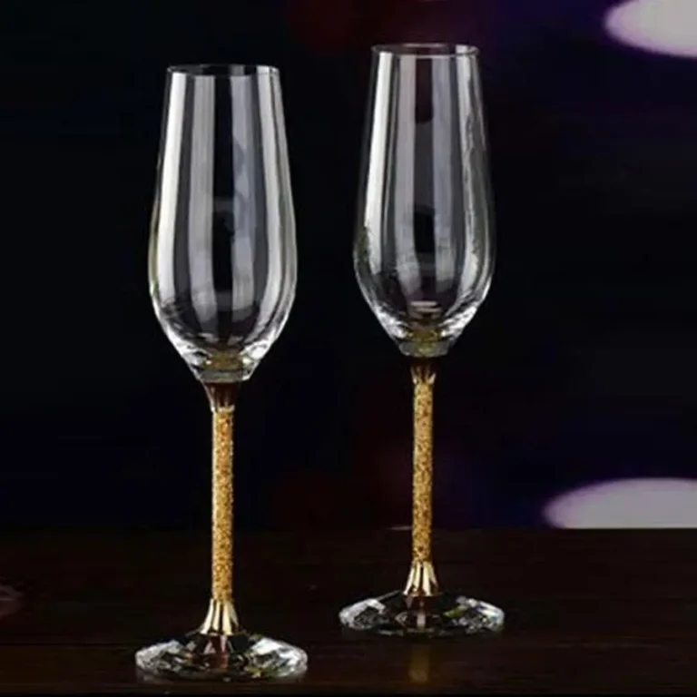 Leronza Luxury CLASSIC 24Kt Gold CHAMPAGNE FLUTE Glasses