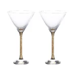 Leronza Luxury Exclusive 24 Carat Gold MARTINI GLASSES