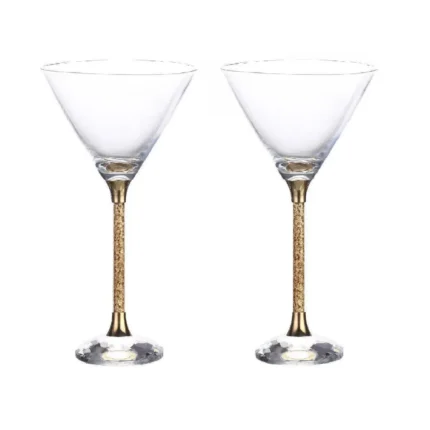 Leronza Luxury Exclusive 24 Carat Gold MARTINI GLASSES