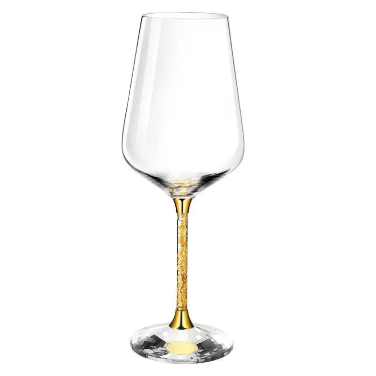 Leronza Luxury Artistic 24 Carat Gold Wine Glass