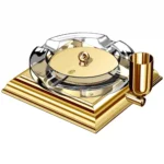 24K Gold Cigar Ashtray