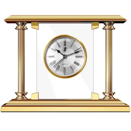 Leronza Luxury EXCLUSIVE 24 CARAT Gold DESK CLOCK Corporate Gifts