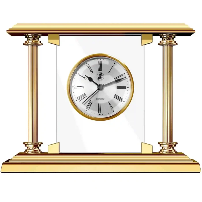 Leronza Luxury EXCLUSIVE 24 CARAT Gold DESK CLOCK Corporate Gifts