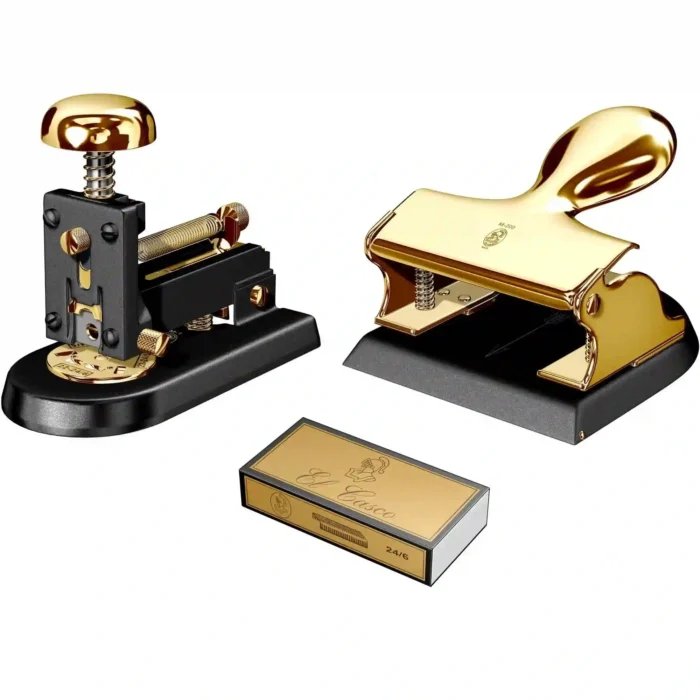 Leronza Luxury EXCLUSIVE 24 KT Gold STAPLER PUNCHING HOLE Corporate Gifts