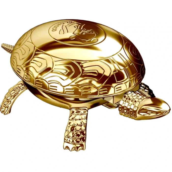 Leronza Luxury Artistic 24 KT. Gold Turtle Paper weight