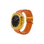 24 Karat Gold Samsung Watch Ultra with Orange Band