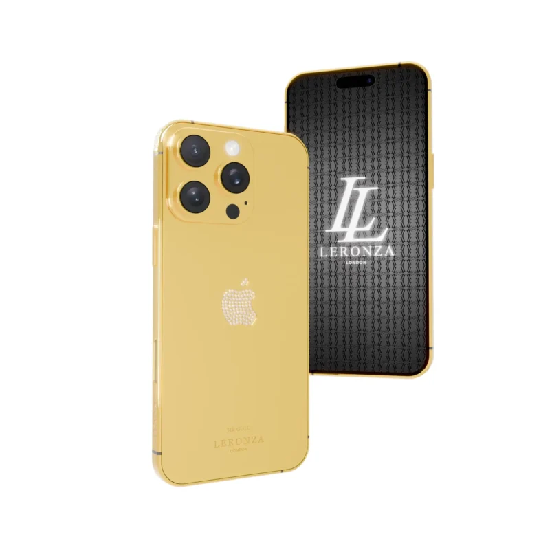 24k Gold iPhone 16 Pro Max Diamond logo