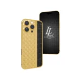 Gold 16 Pro Max leather design