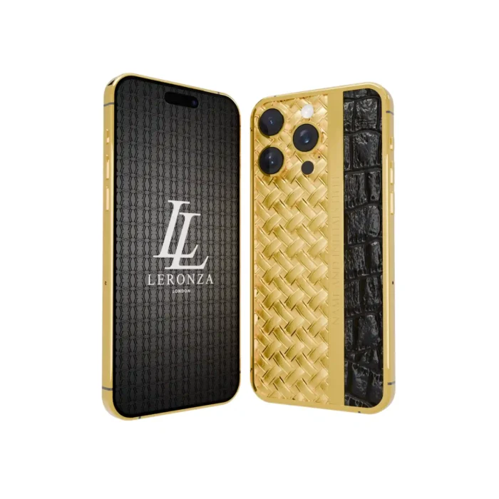 Gold 16 Pro Max leather design