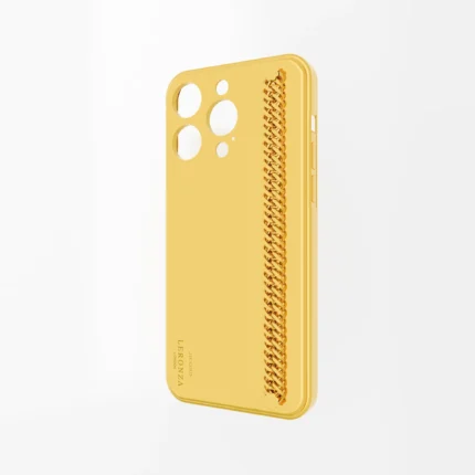 Gold iPhone 15 16 Cuban Chain Bracelet case