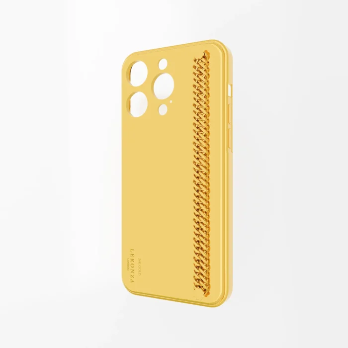 Gold iPhone 15 16 Cuban Chain Bracelet case