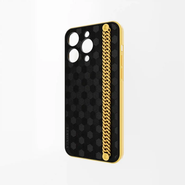 Gold iPhone 13 to 16 Pro Max Miami Chain case