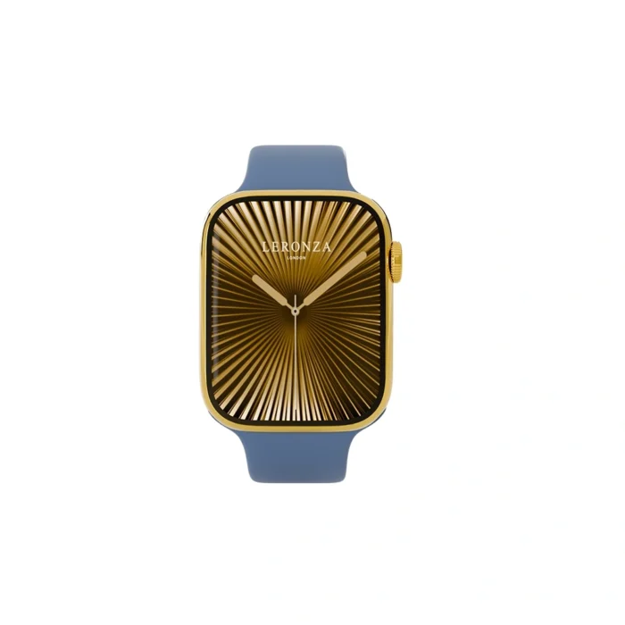 24K Gold Watch 10 Black Band