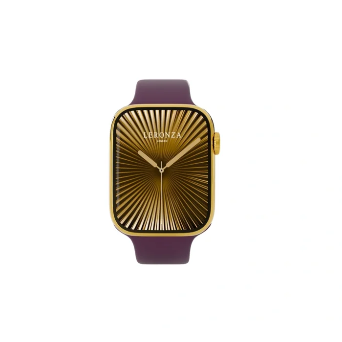 24K Gold Watch 10 Black Band