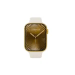 24K Gold Watch 10 Black Band