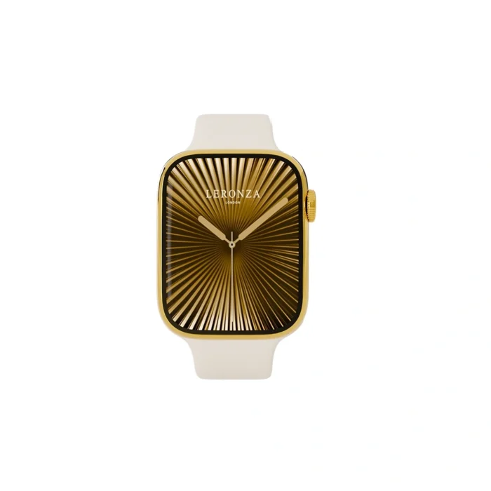 24K Gold Watch 10 Black Band