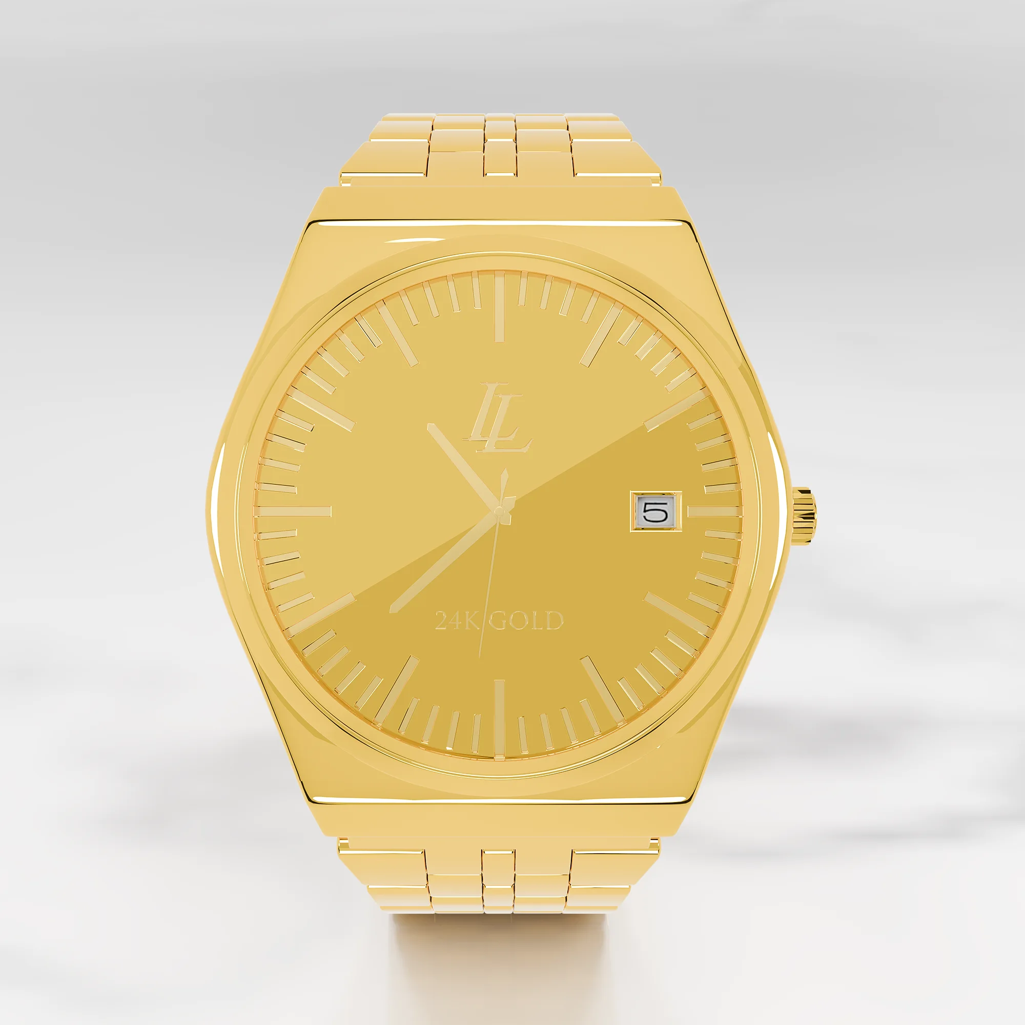 personalized 24K gold watch