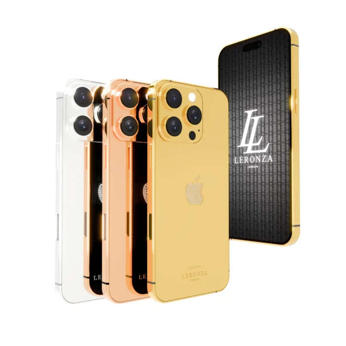 24k Gold iPhone 16 Pro Max Diamond logo