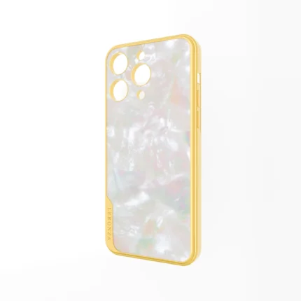 Gold iPhone 15 16 Pro Max Full Pearl case